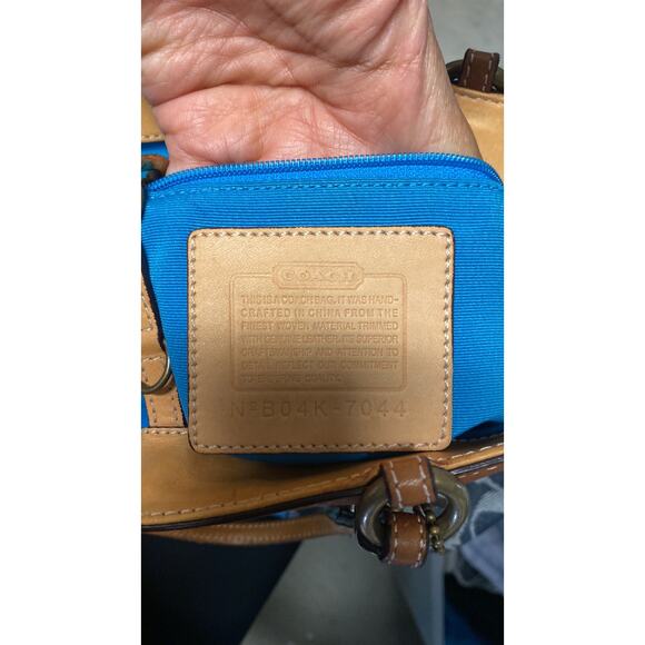 Coach VINTAGE Limited Edition Denim Leather mini Tote signature CCs Y2K suede - Picture 5 of 15